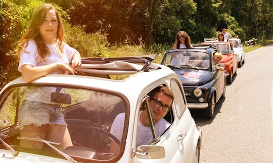 Fiat 500 vintage tour en Chianti-wegen vanuit San Gimignano